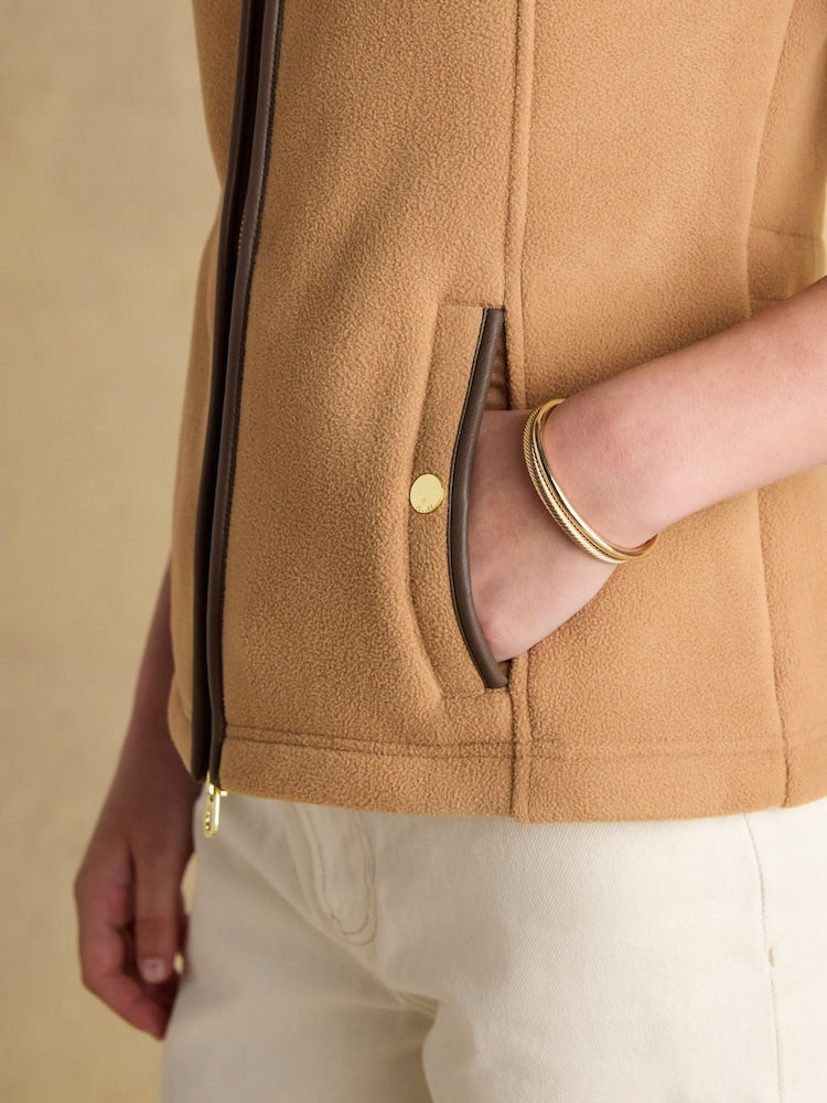 Heritage Tan Regular Fleece Gilet