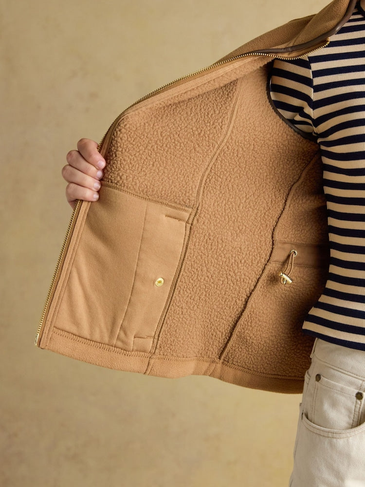 Heritage Tan Regular Fleece Gilet