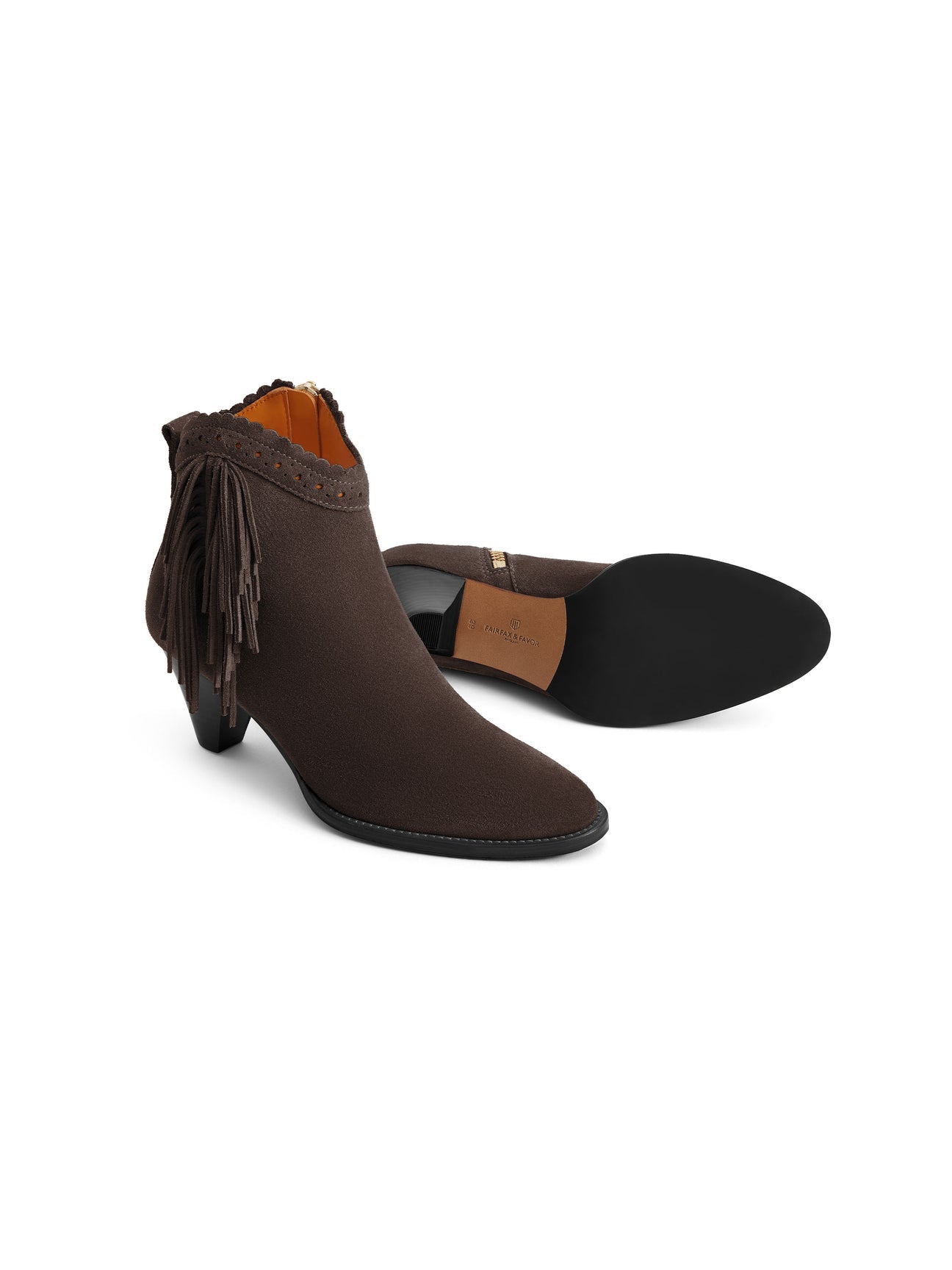 The Regina
Women's Fringed Ankle Boot - Chocolate Suede