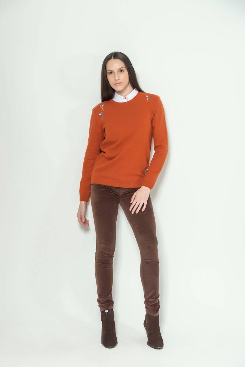 Amanda Pheasants Jumper Rust