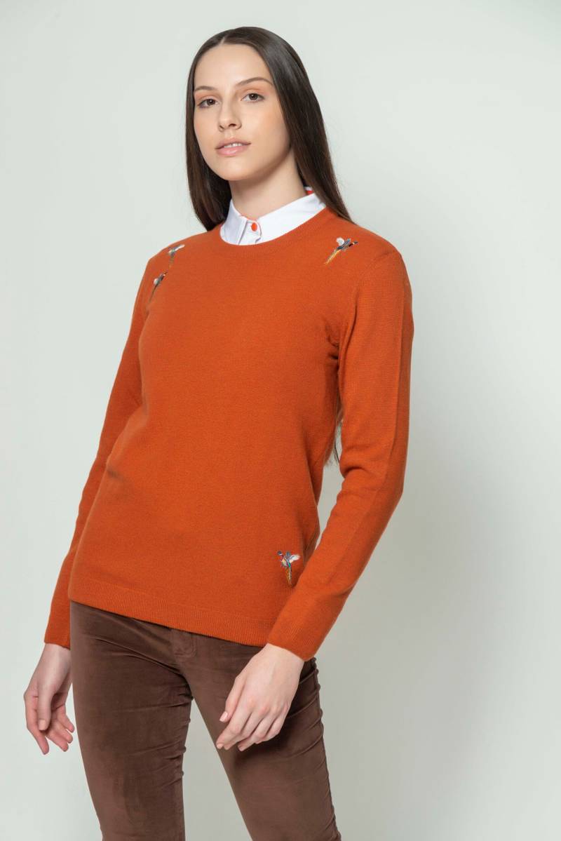 Amanda Pheasants Jumper Rust