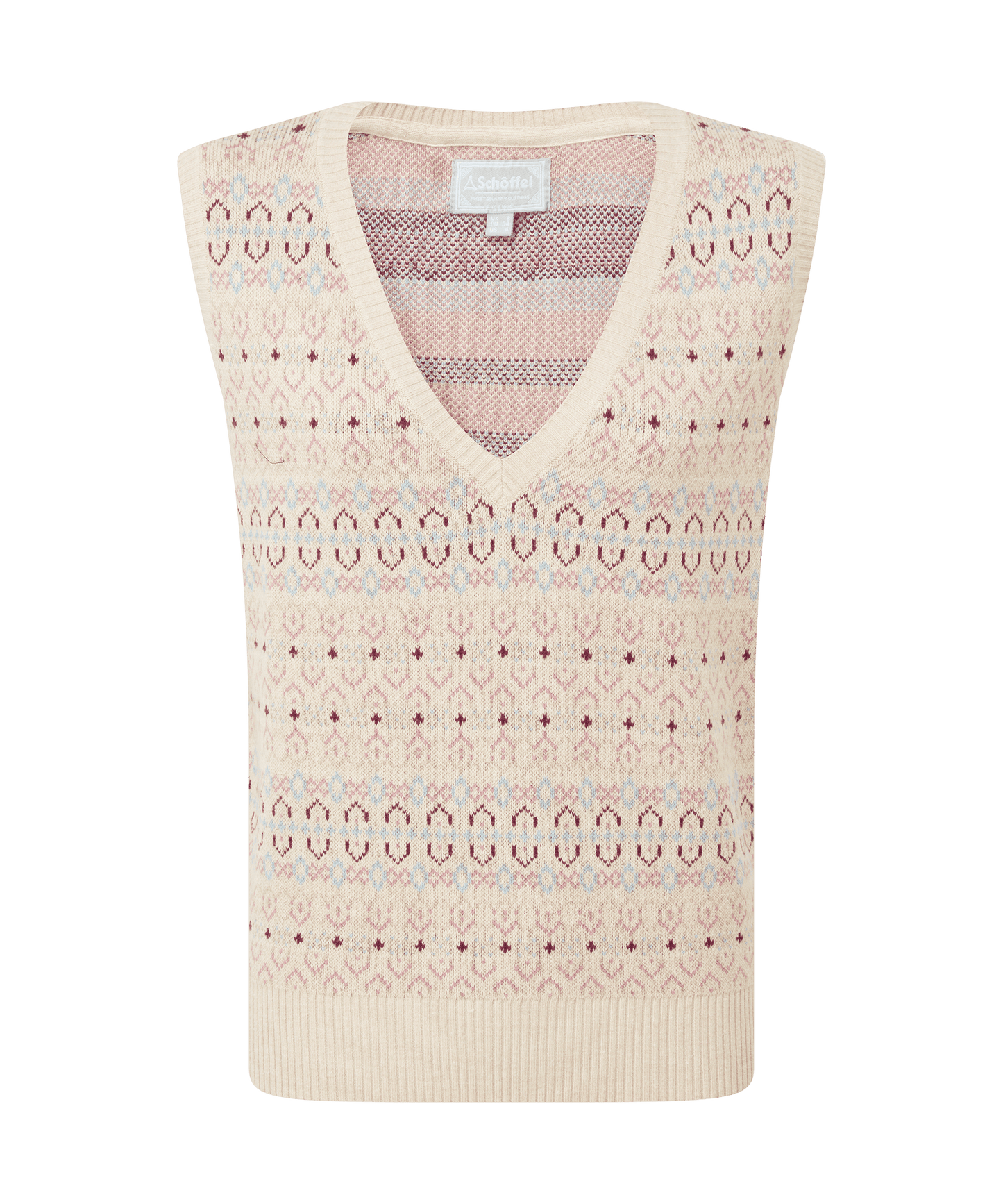 Tresness Fairisle Vest Port/Lake Blue