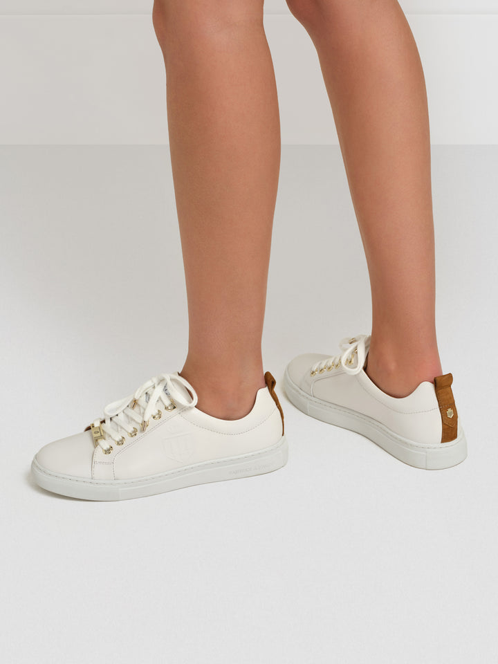 The Finchley Women's Trainer - White Leather