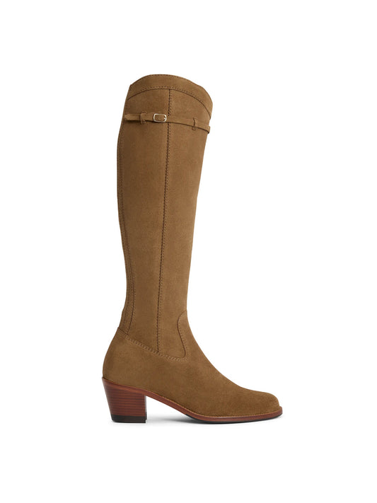 Kimberley Tan Heeled Knee-High Boots - Regular Fit