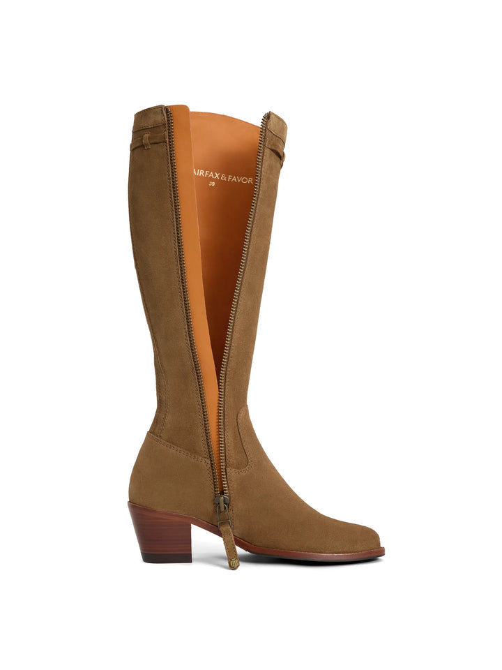 Kimberley Tan Heeled Knee-High Boots - Regular Fit