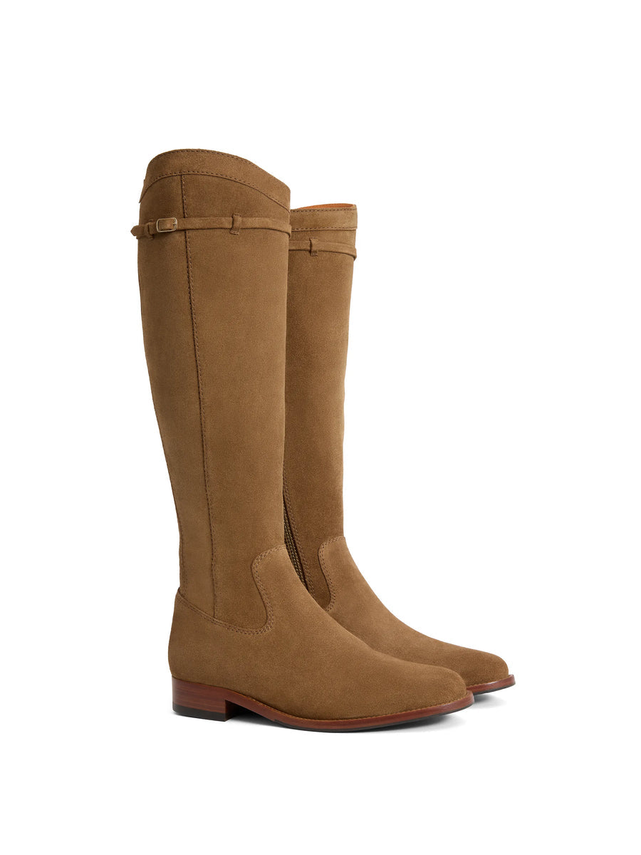 Kimberley Tan Flat Knee-High Boots - Regular Fit