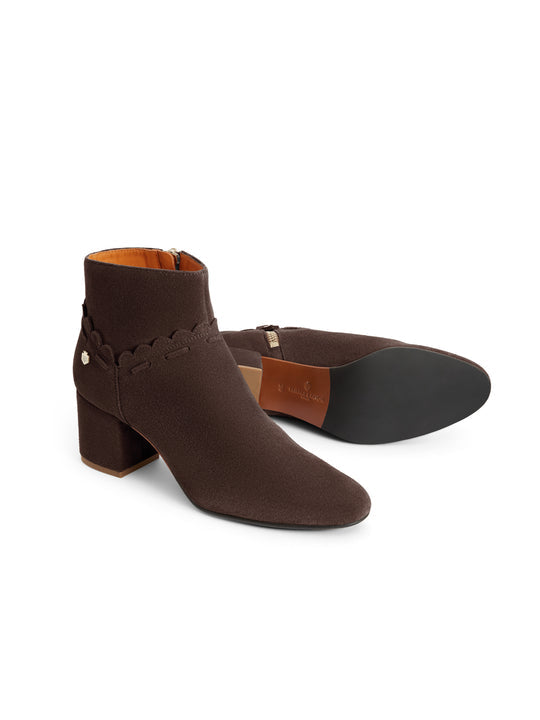 Bakewell Chocolate Heeled Ankle Boots