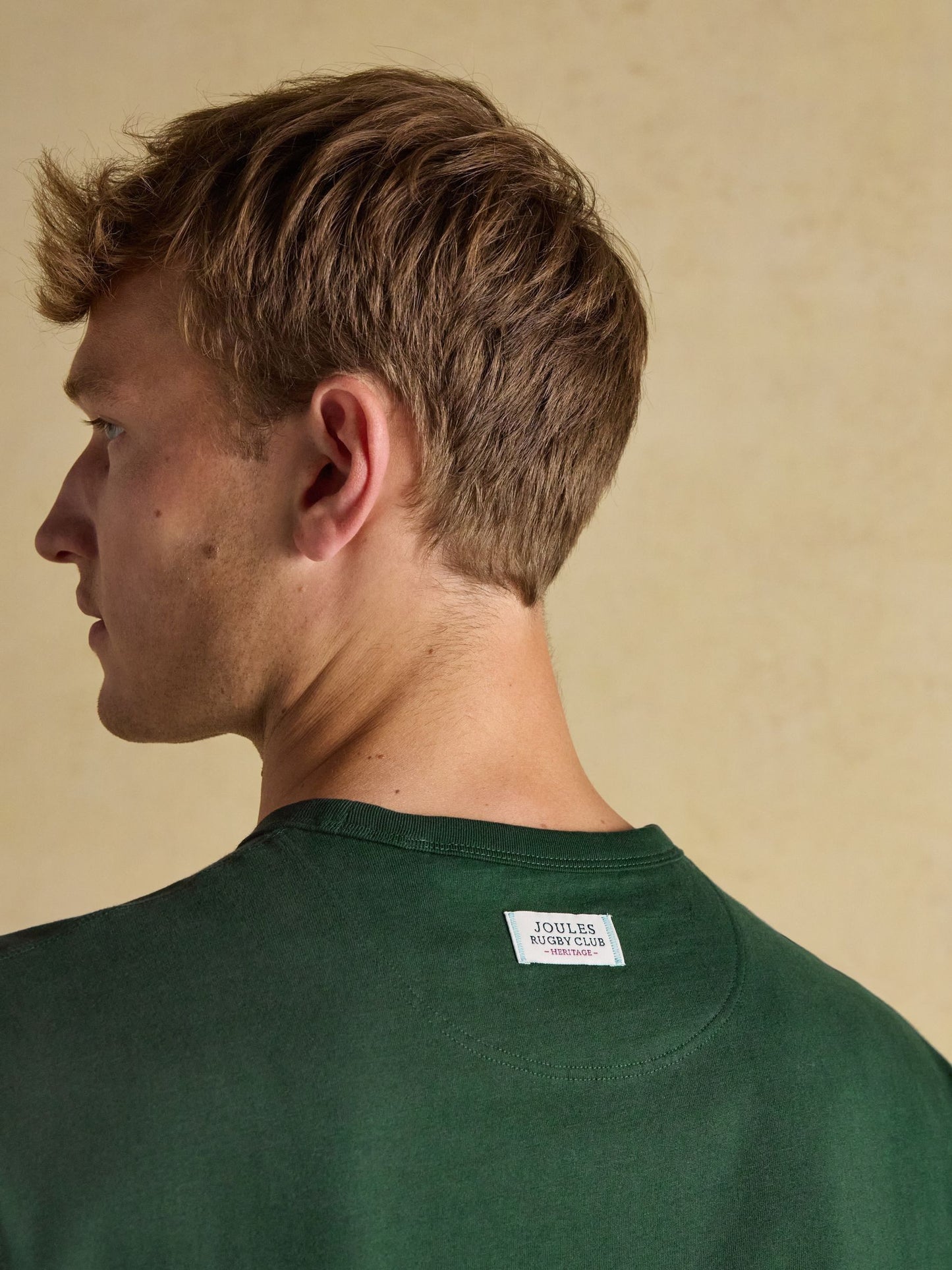 Rugby Club Green Crew Neck Cotton T-Shirt