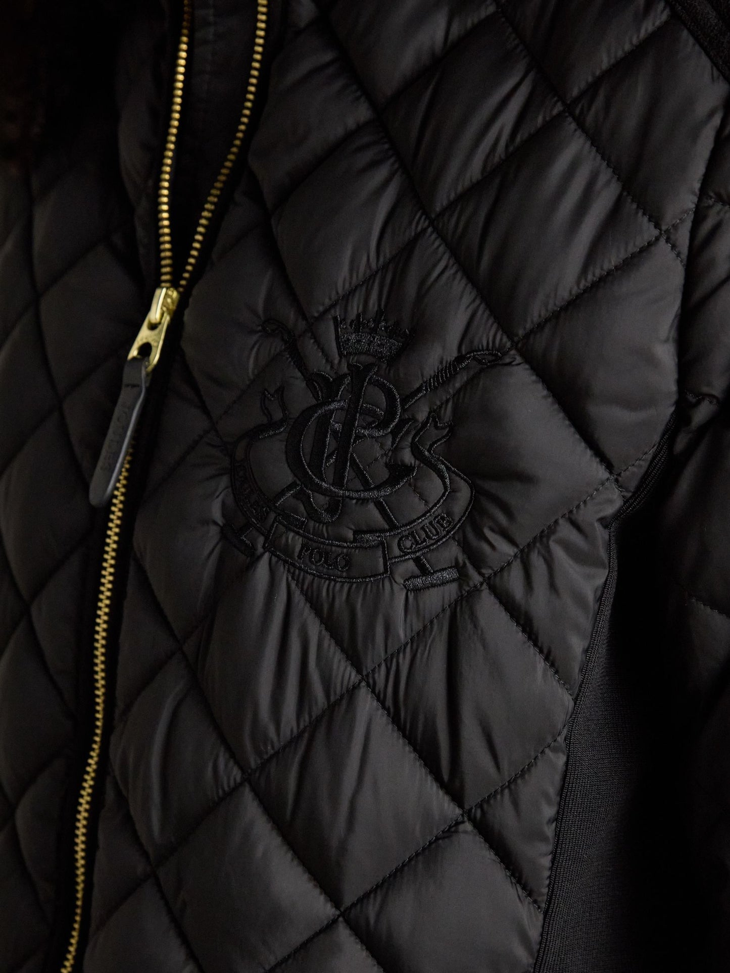 Braemar Luxe Black Showerproof Diamond Quilted Coat