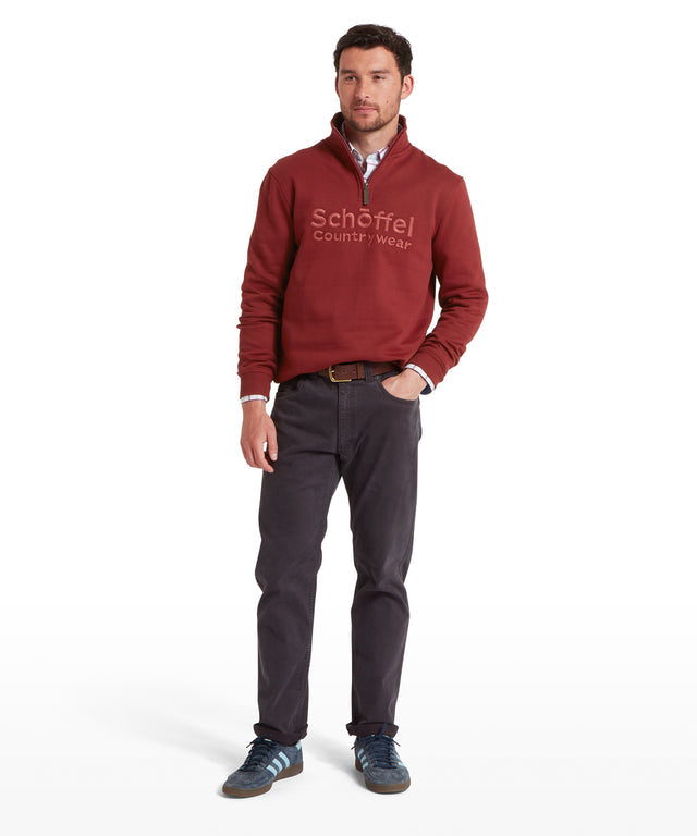 Bude Quarter Zip Sweatshirt Redwood