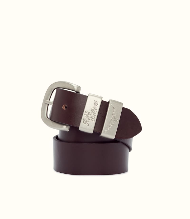 Drover Belt Chestnut Brushed Silver Buckle
