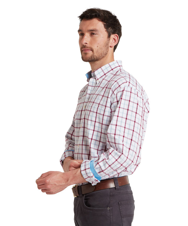 Brancaster Classic Shirt Mountain Blue Check