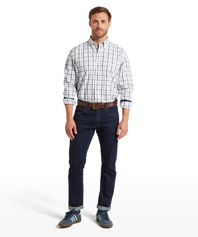 Brancaster Classic Shirt Oxford Navy Check