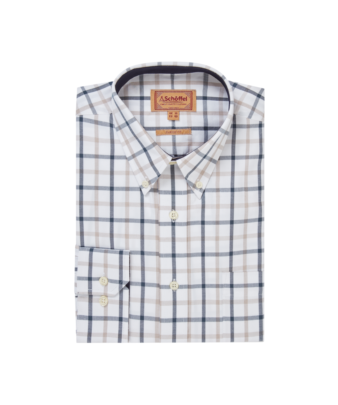 Brancaster Classic Shirt Oxford Navy Check