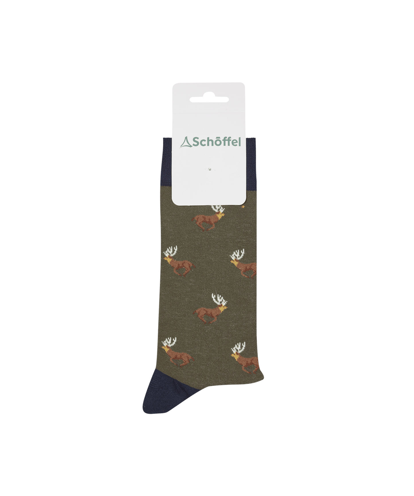 Men's Single Cotton Socks - Forest Stag