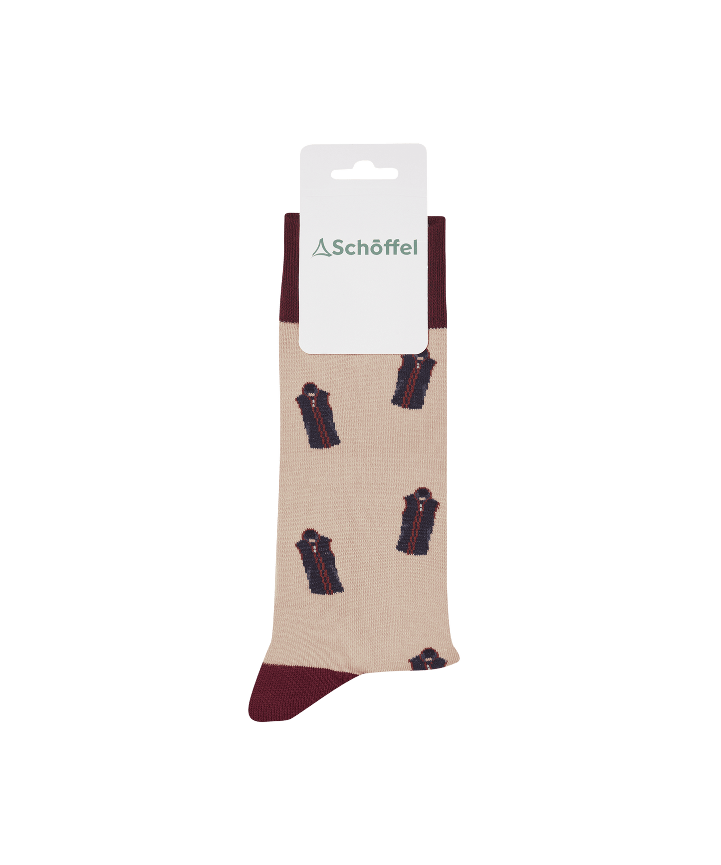 Men's Single Cotton Socks - Stone Oakham