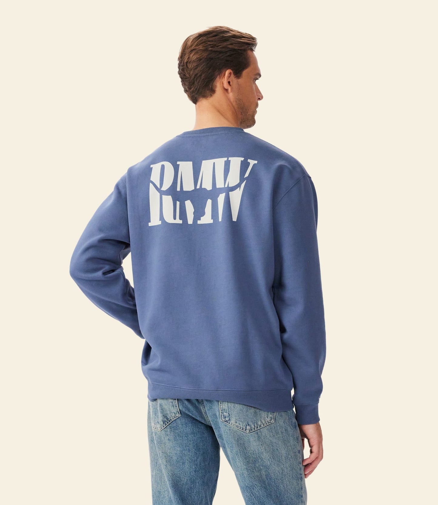 Branded Crew Sweatshirt Blue