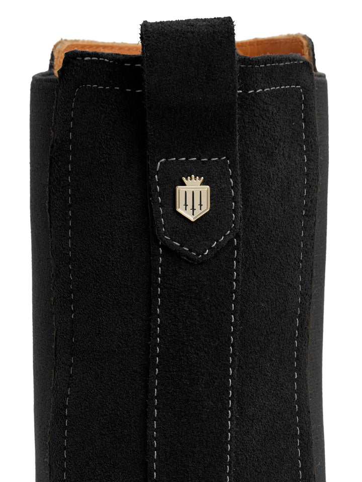 Boudica Black Heeled Ankle Boot