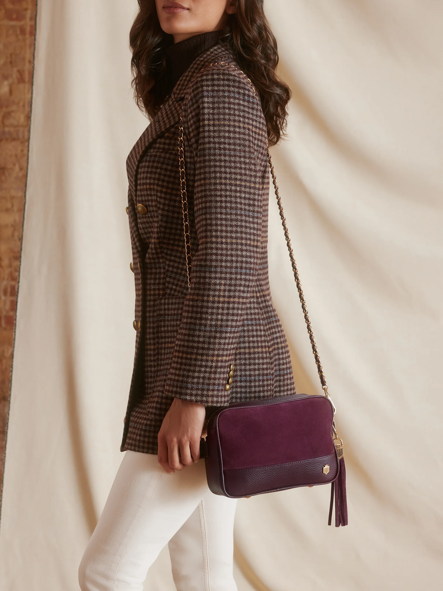 Premium Stockists Exclusive Finsbury Women's Crossbody Bag - Elderberry Suede