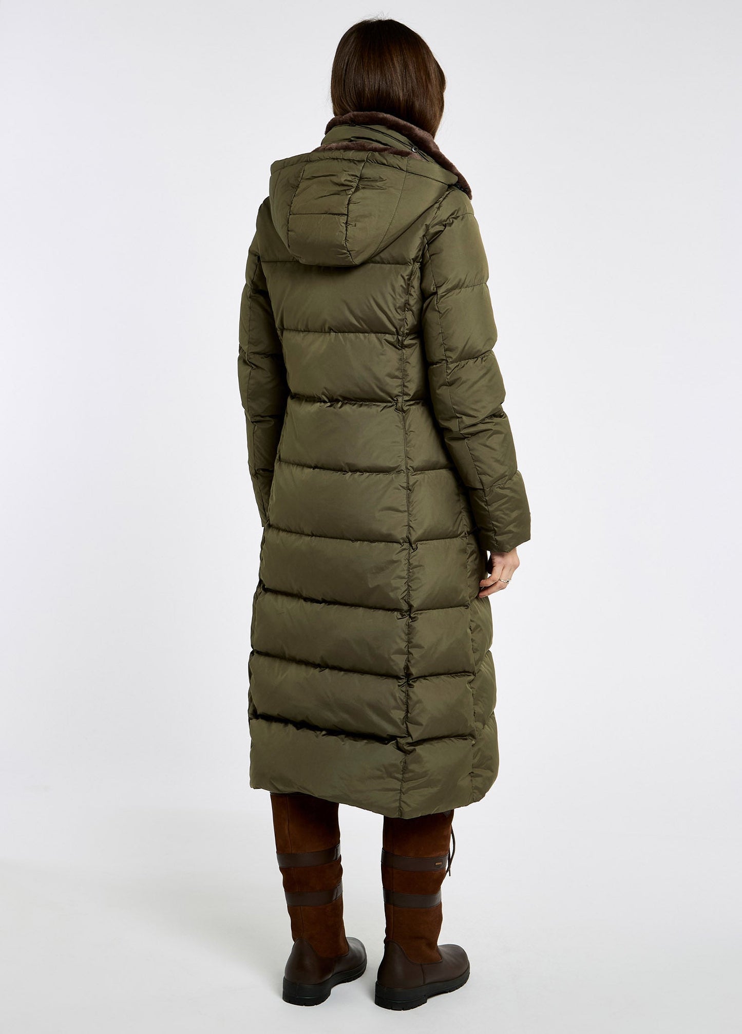 Aldborough Women's full length down jacket - Olive
