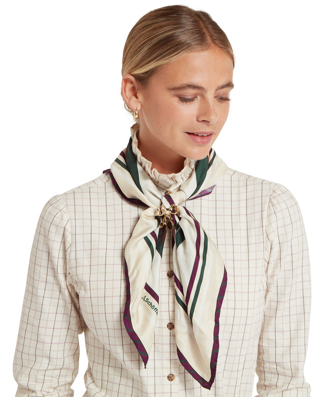 Hathersage Silk Scarf Bridle Print