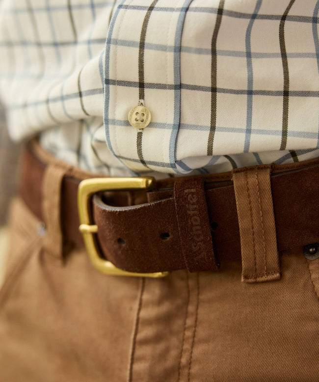 Castleton Leather Belt Dark Brown