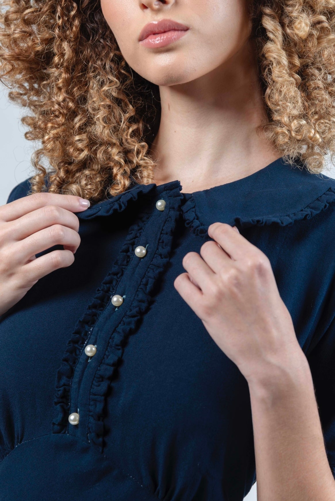 Samantha Navy Dress
