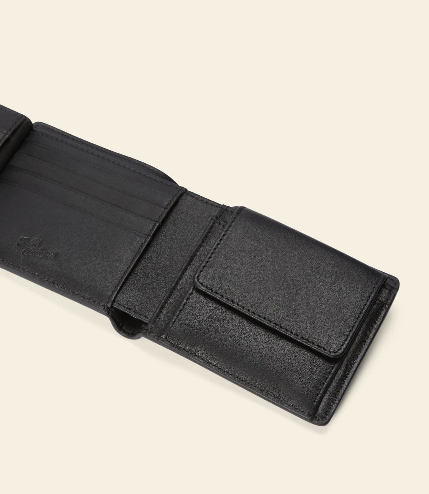 Wallet with Pocket & Tab Black