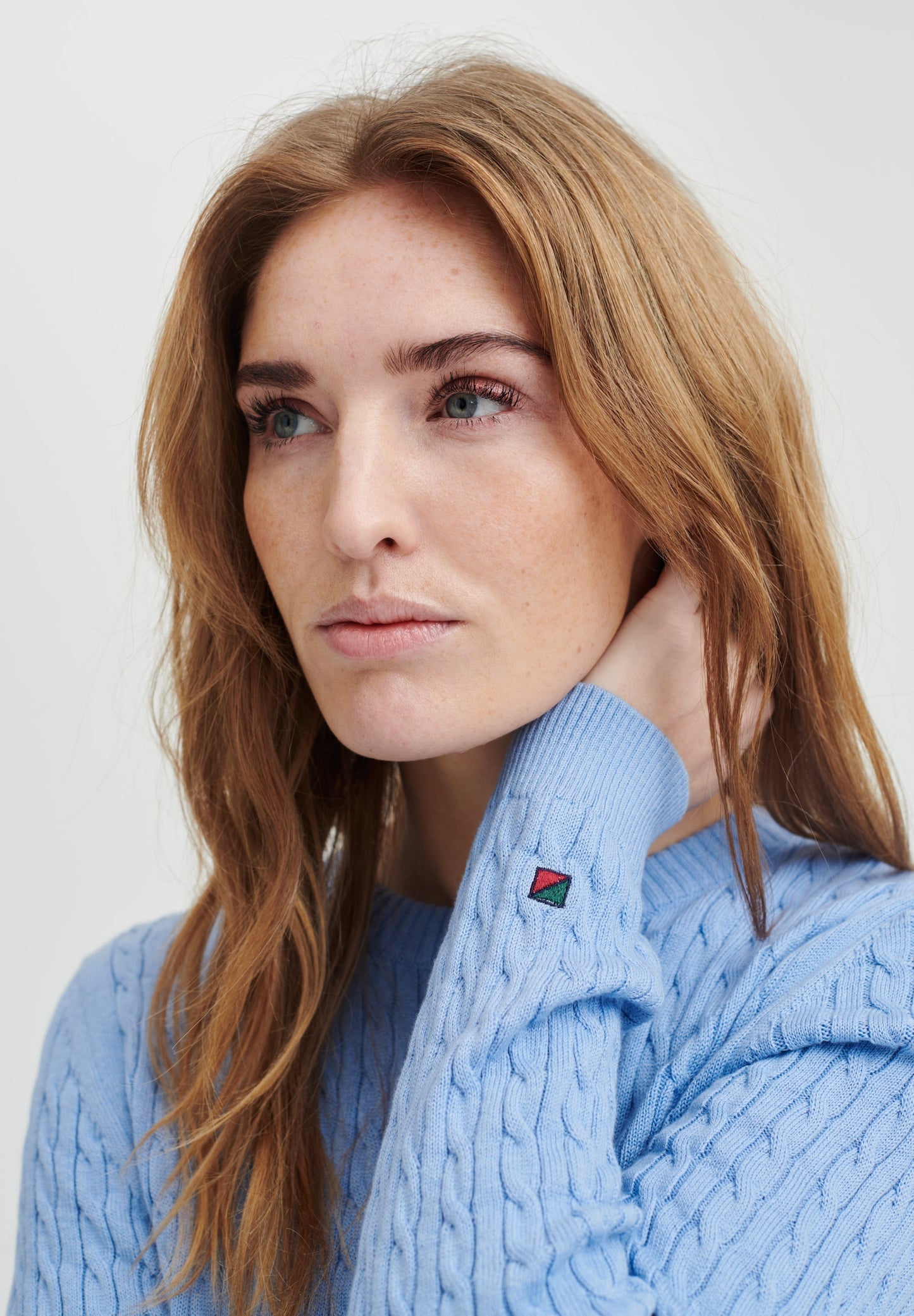 Simone cable knit light blue