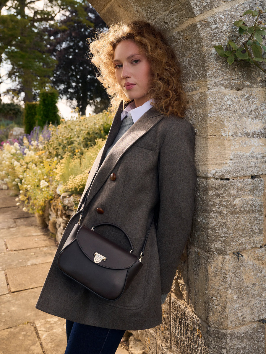 Blenheim Mahogany Leather Mini Handbag