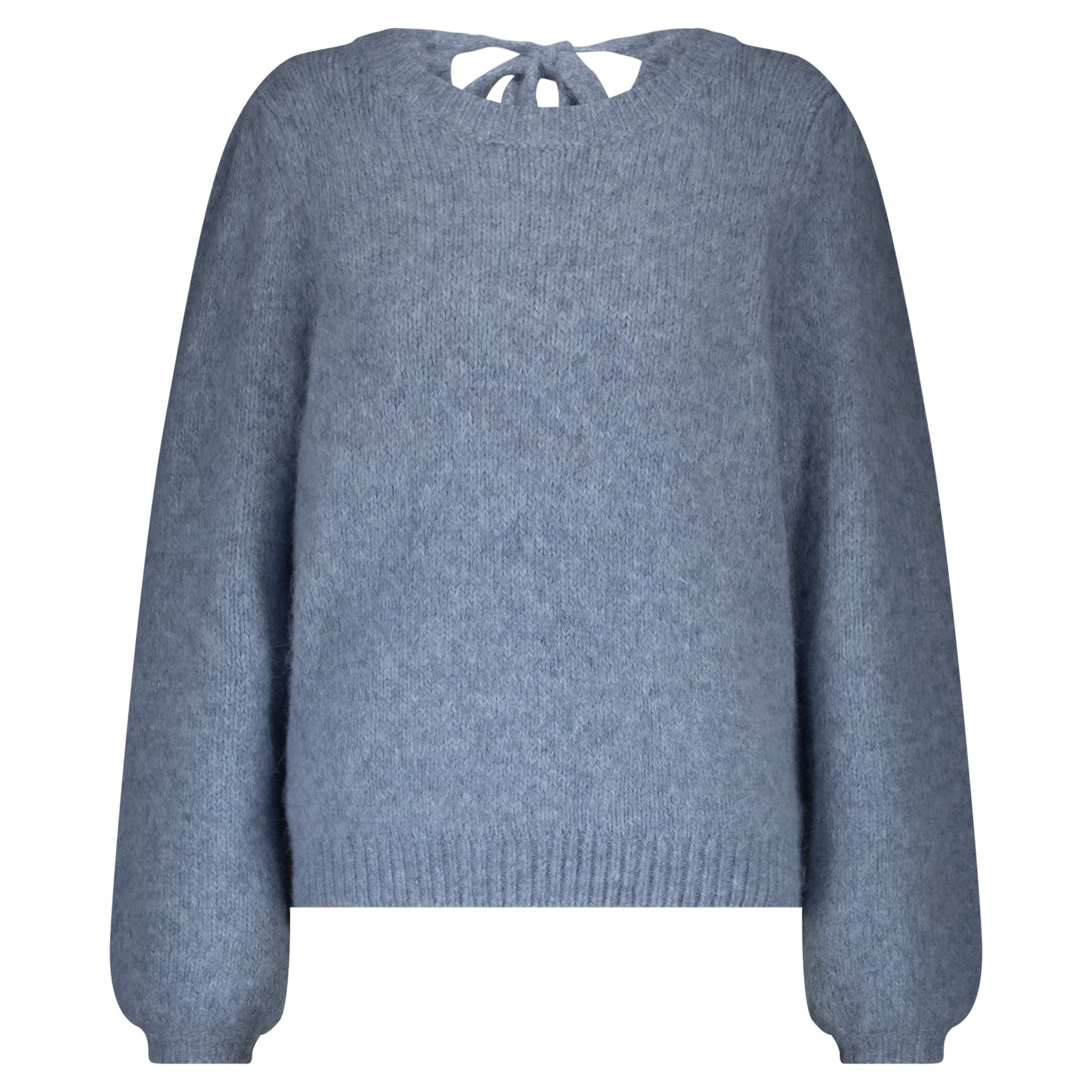 Sweater with Knot Mid Blue