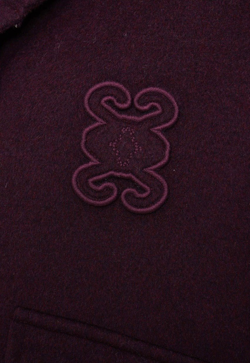 Wool blend Short Jacket Plum