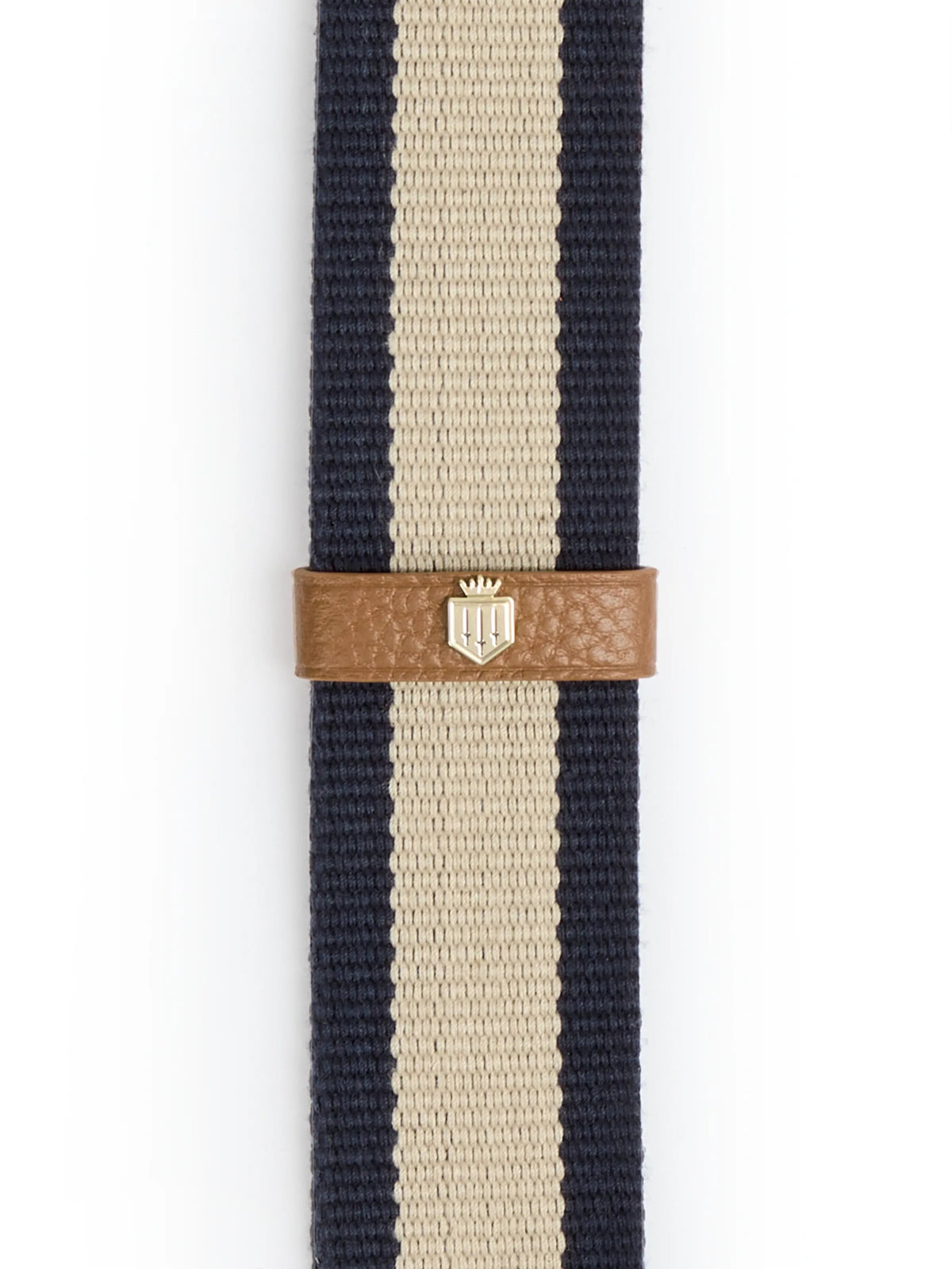 Signature Webbing Strap Navy & Cream Bag strap