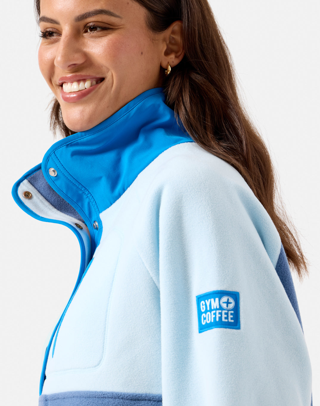Snap Polar Fleece Oasis Blue