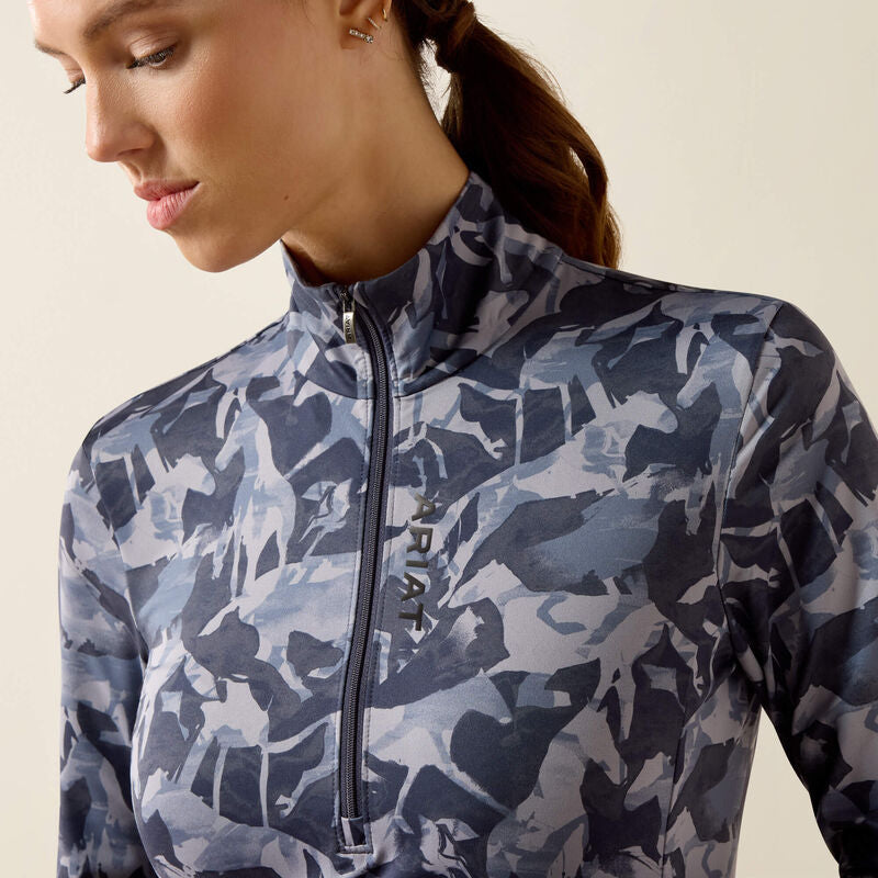 Lunaveil 1/2 Zip Baselayer Polar Coincide Print