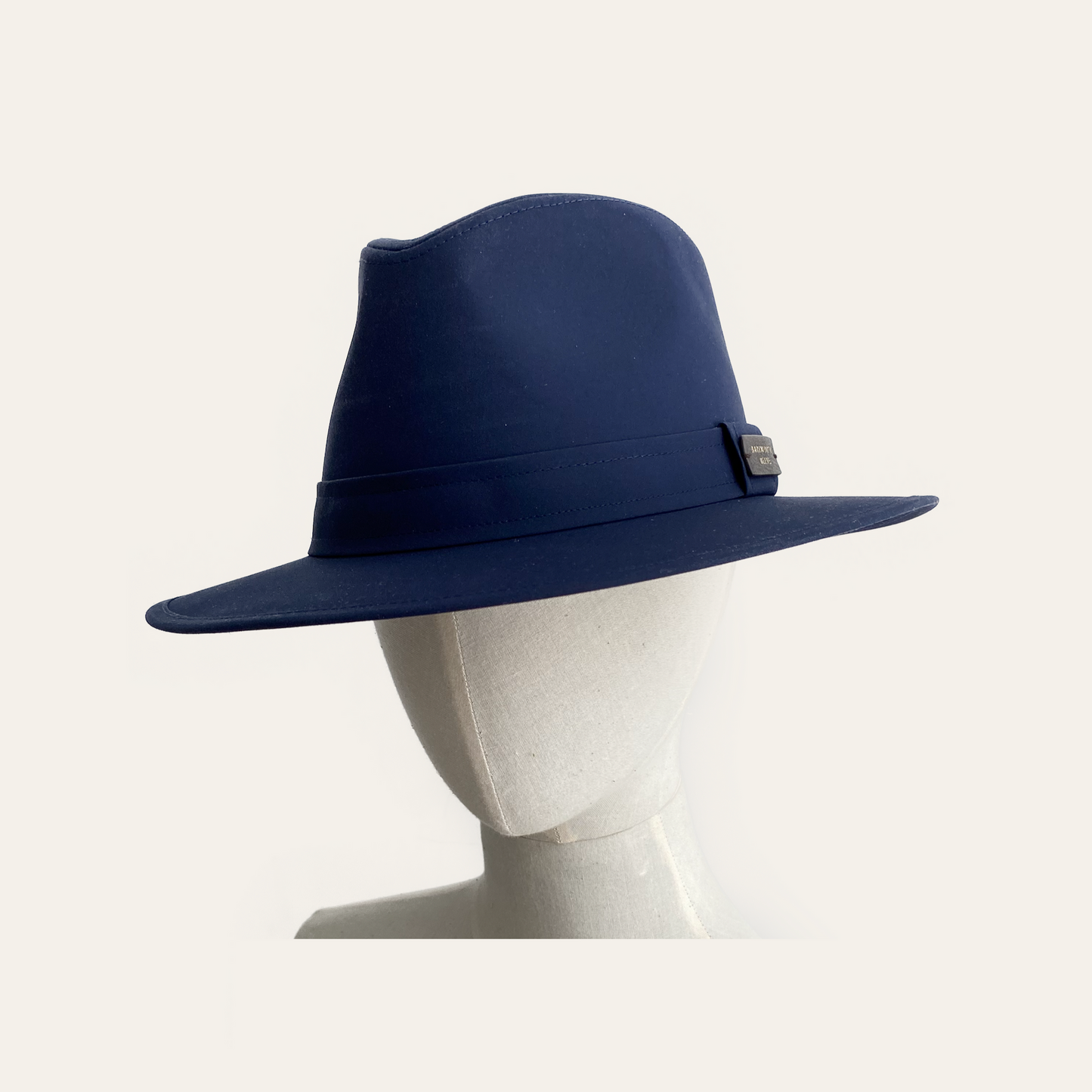 Thimbley Waxed Waterproof Fedora Hat Navy
