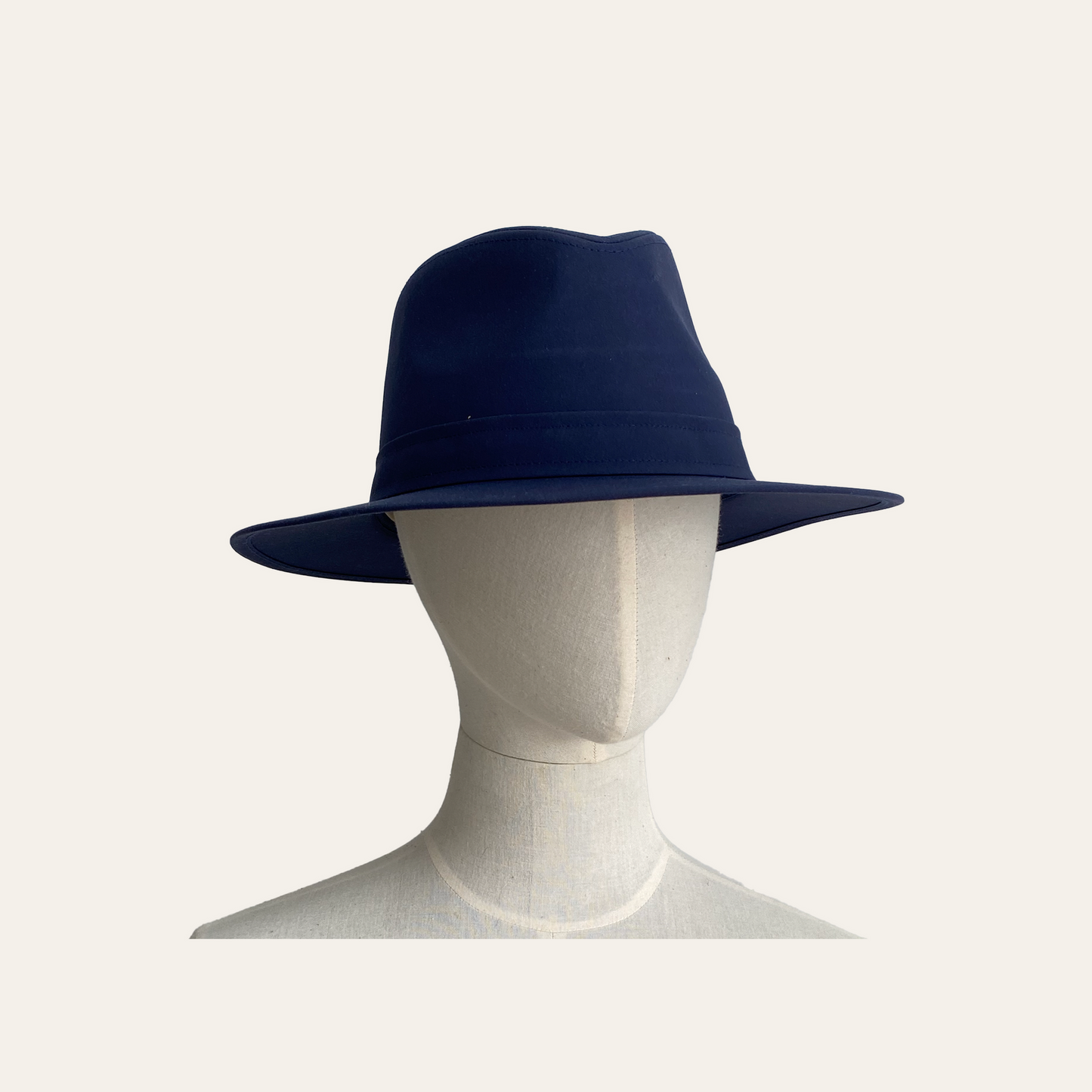 Thimbley Waxed Waterproof Fedora Hat Navy