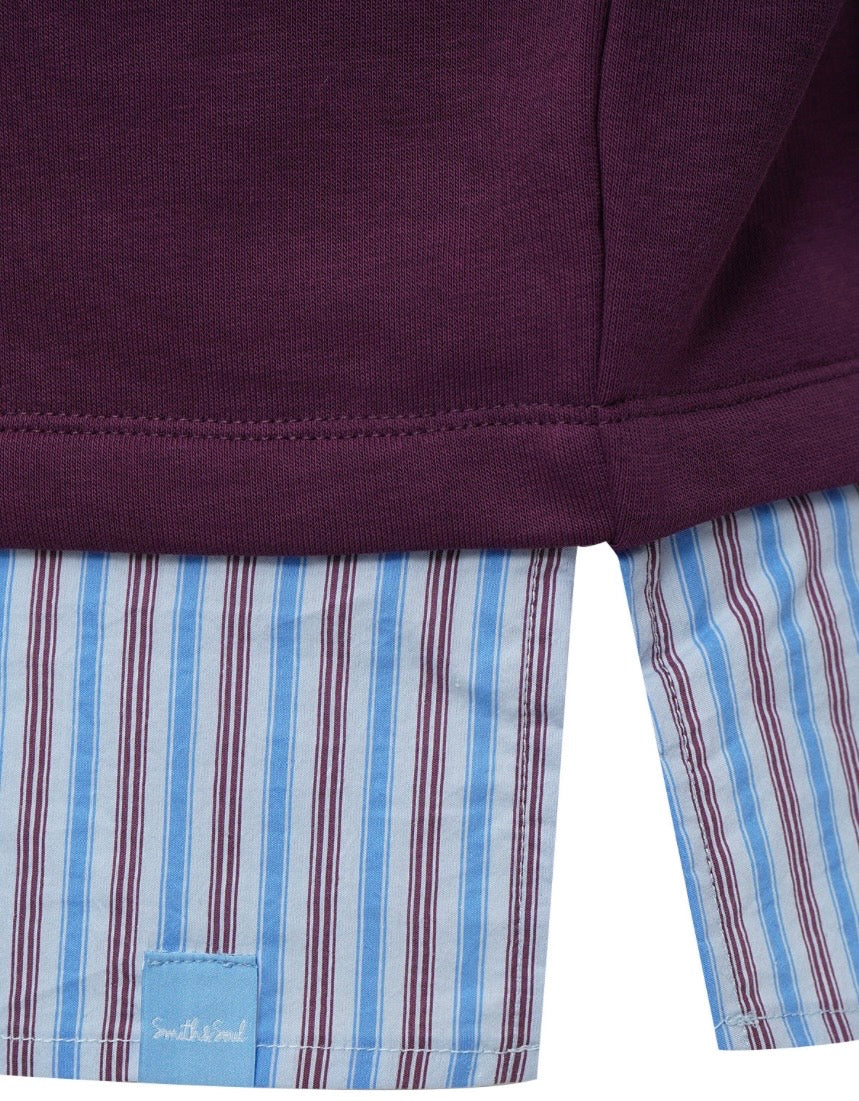 Boxy Polo Sweatshirt Blouse Layering