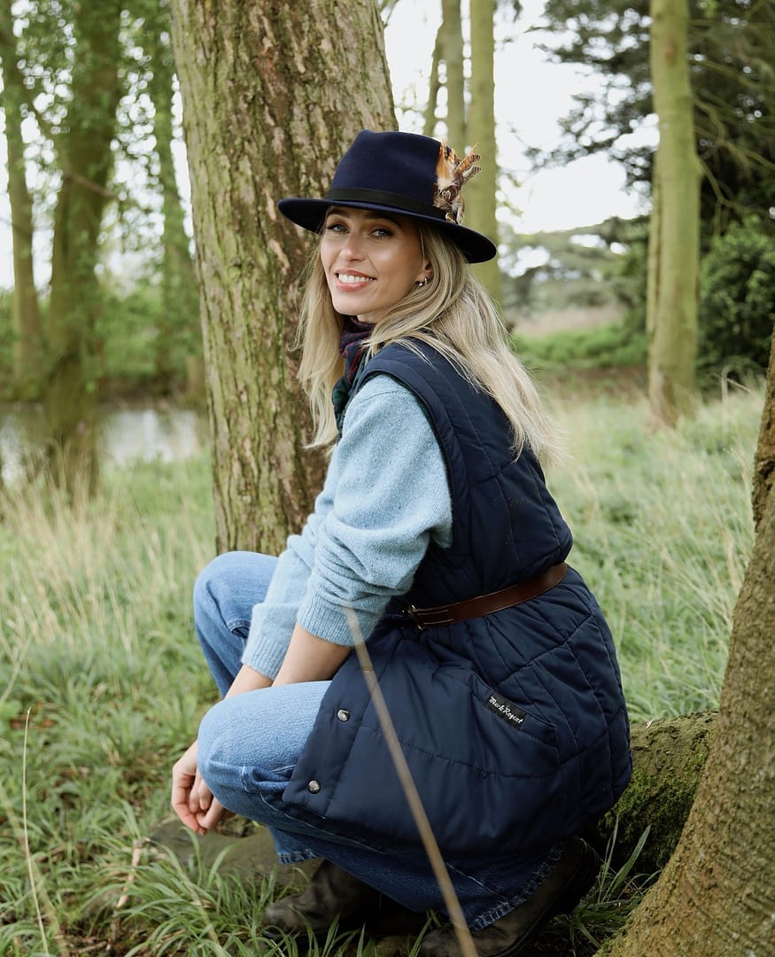 The Suffolk Fedora Navy (Bronze Feather)