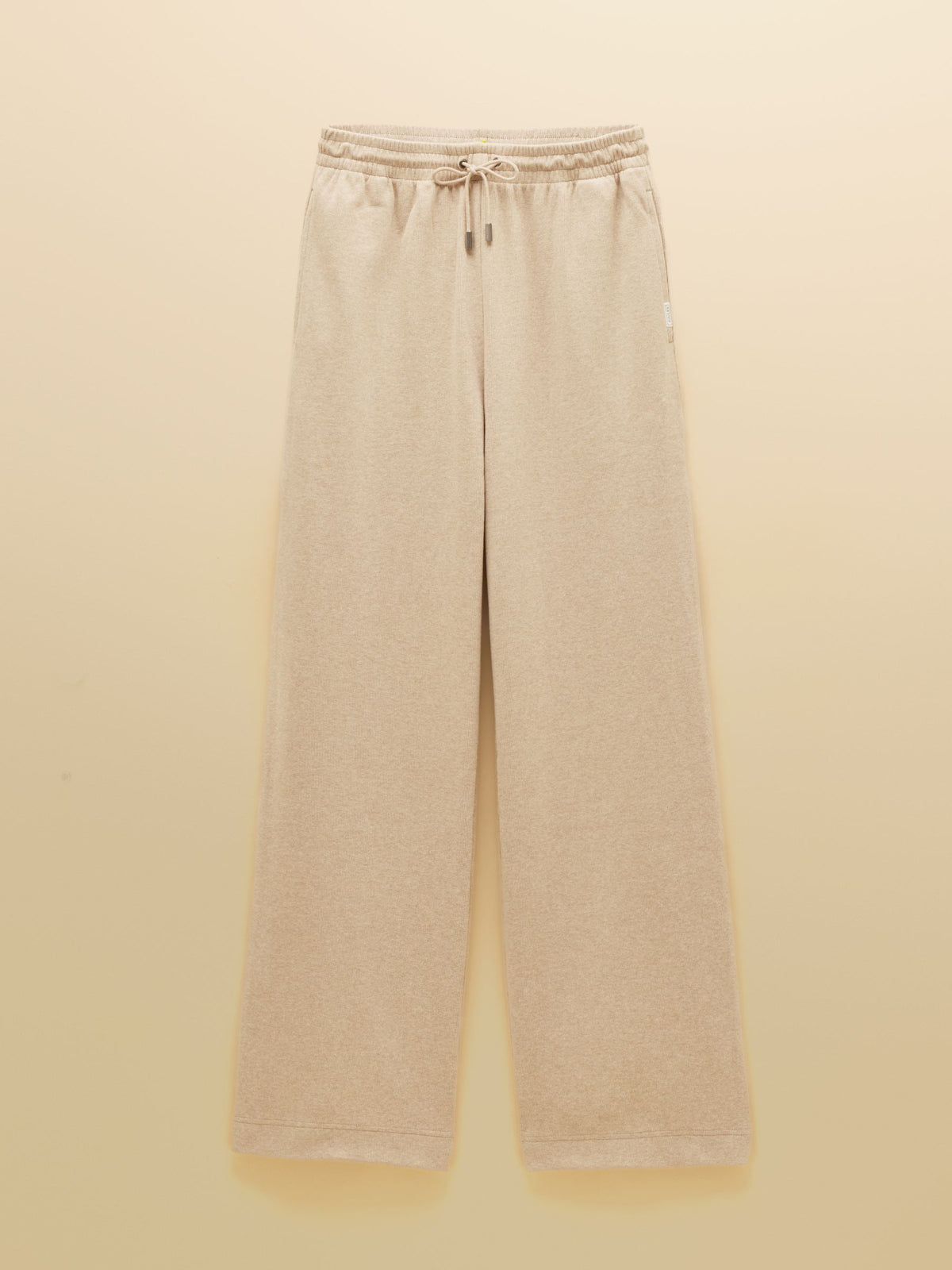 Wide Leg Pull On Rib Oatmeal Wide Leg Pull On Ribb
