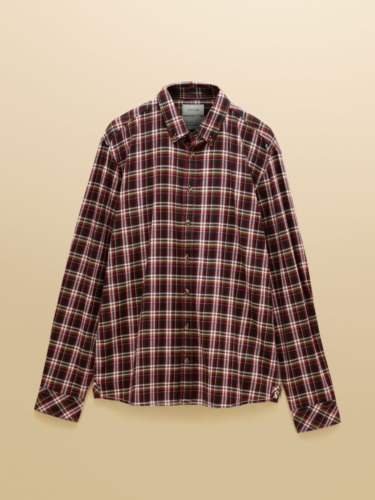 Burgundy Red Long leeve Brushed Flannel hirt