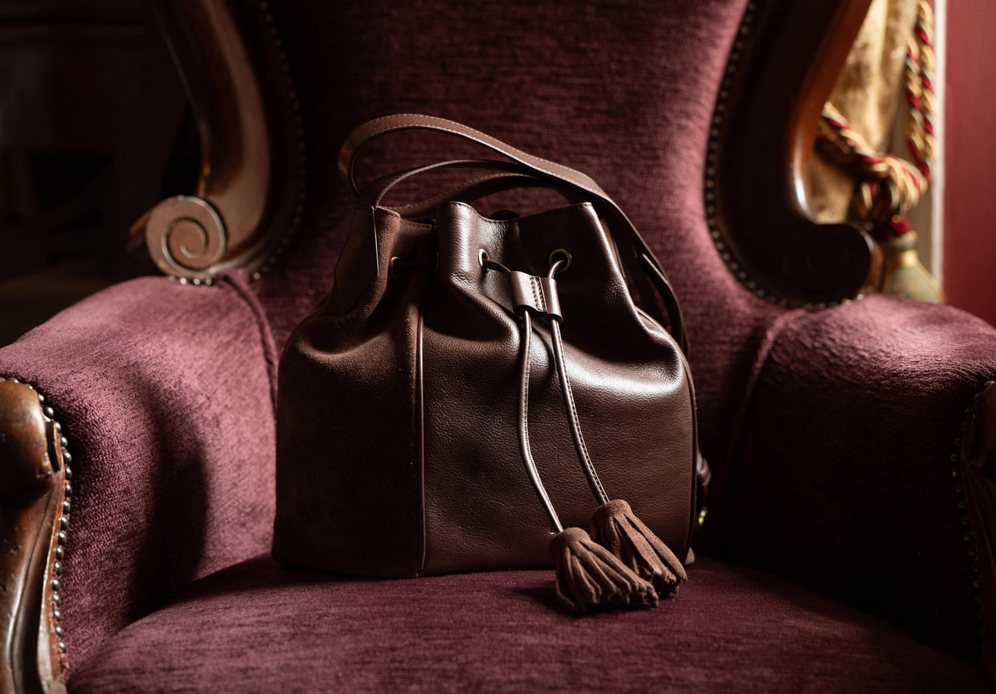 Doonbeg Cross-body bucket bag - Cedar