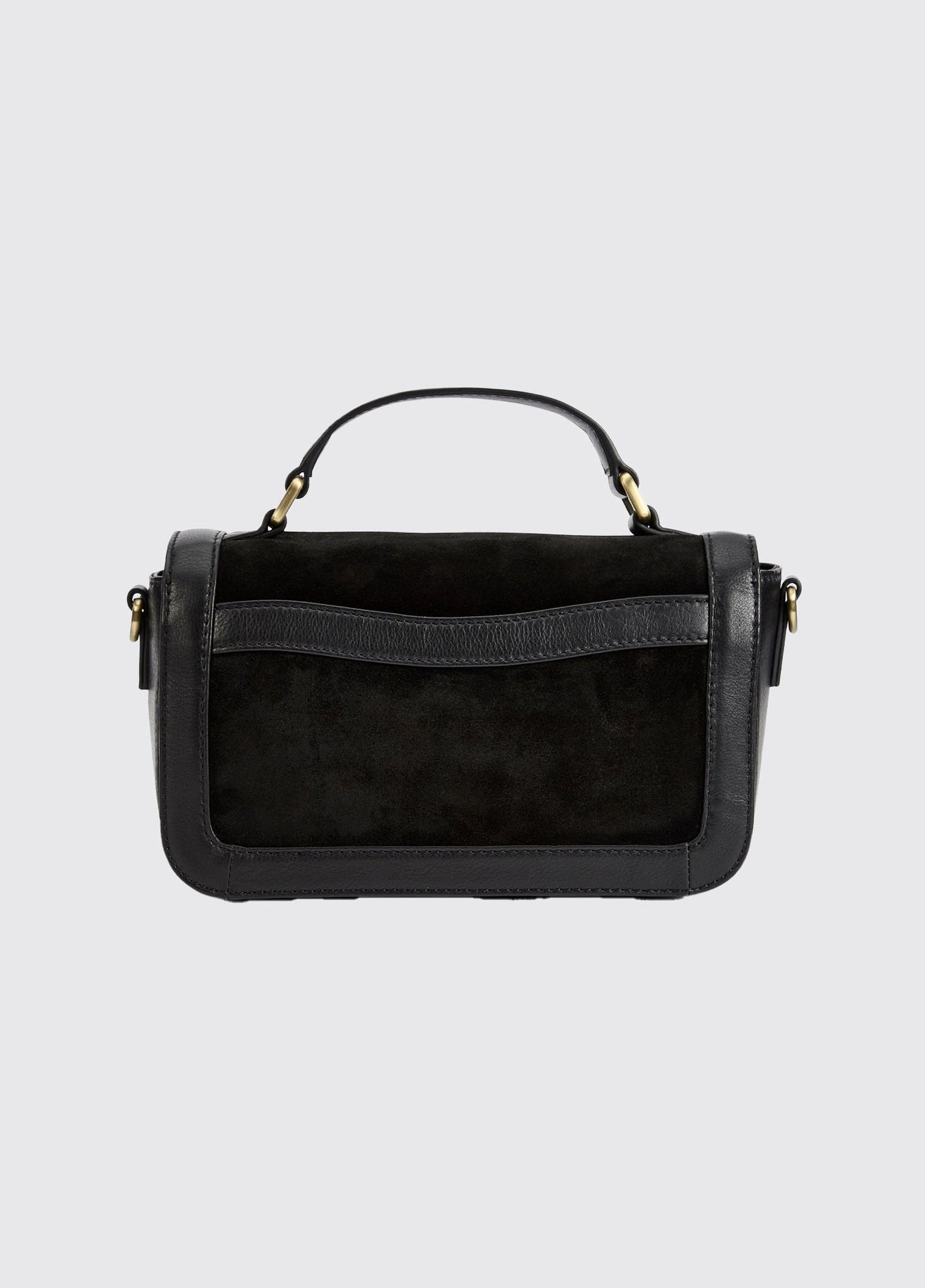Eadestown Structured handbag in suede and leather - Black