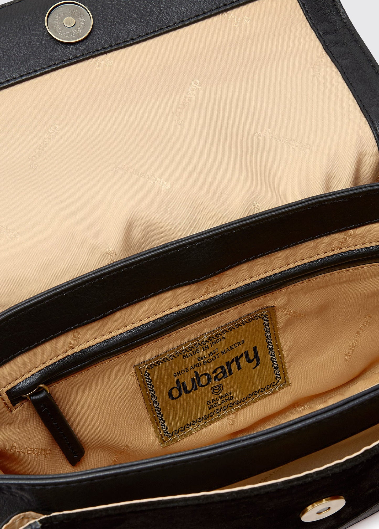 Eadestown Structured handbag in suede and leather - Black