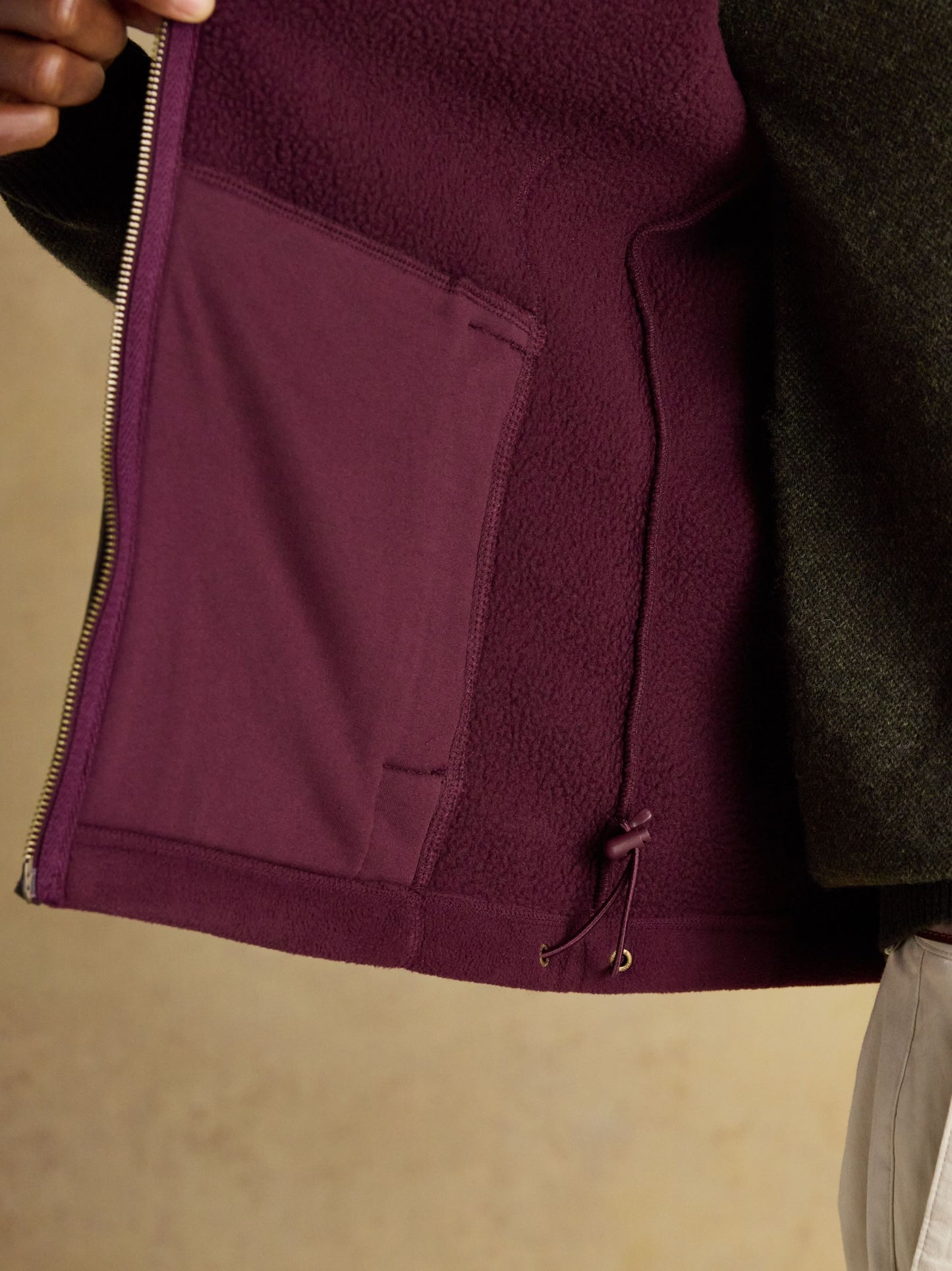 Heritage Fleece Burgundy Gilet Burgandy