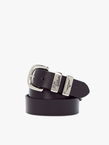1 1/4” 3 Piece Solid Hide Belt Black