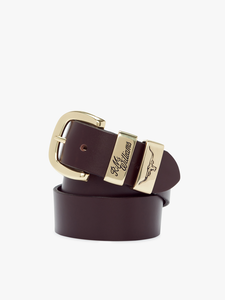 1 1/2” 3 Piece Solid Hide Belt Chestnut