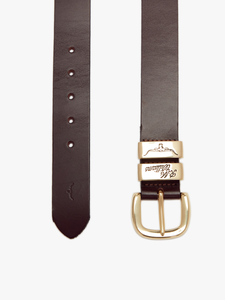 1 1/2” 3 Piece Solid Hide Belt Chestnut