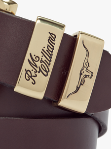 1 1/2” 3 Piece Solid Hide Belt Chestnut