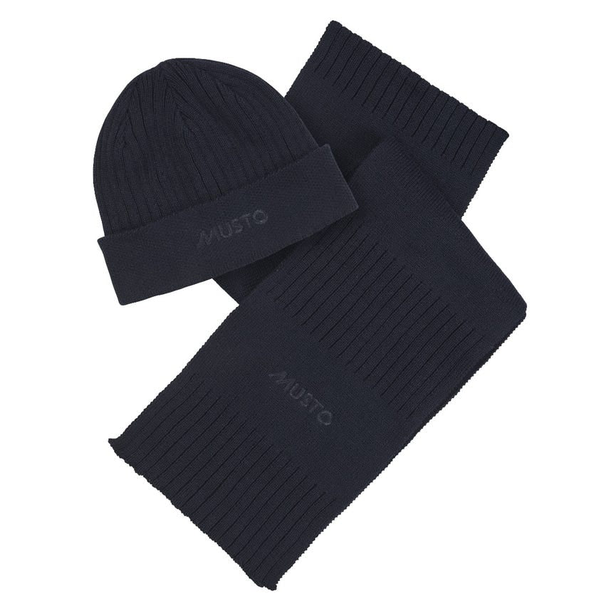 Marina Beanie & Scarf Gift Set Navy